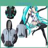 Gemütlicher Anime Hatsune Miku Vocaloid Hoodie mit lebhaftem 3D-Grafikdesign für Komfort