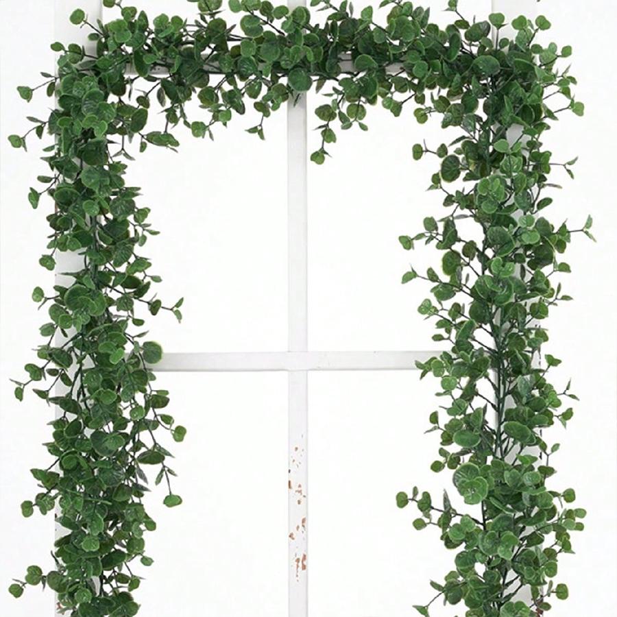 Artificial Ivy Hanging Eucalyptus Vine Plastic Plants Grass Leaves for Home Indoor Outdoor Garden Door Wall Wedding Party