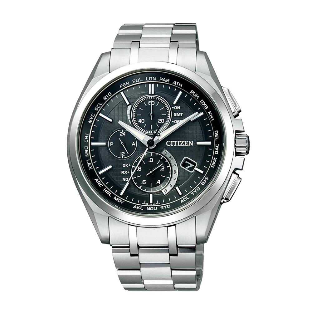 

[CITIZEN] ATTESA Eco-Drive Radio Watch (Водонепроникний чоловічий сріблястий бізнес) AT8040-57E прямий політ Citizen Radio Solar