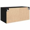Wall Mounted Cabinet Black Oak Effect 80 X 42.5 X 40 Cm