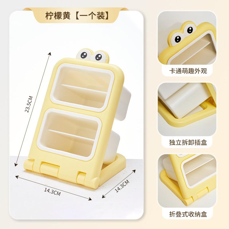 

Высококачественный детский стол для школьников с мультяшным рисунком, вместительный офисный ящик для хранения, полка, диагональный держатель для ручек