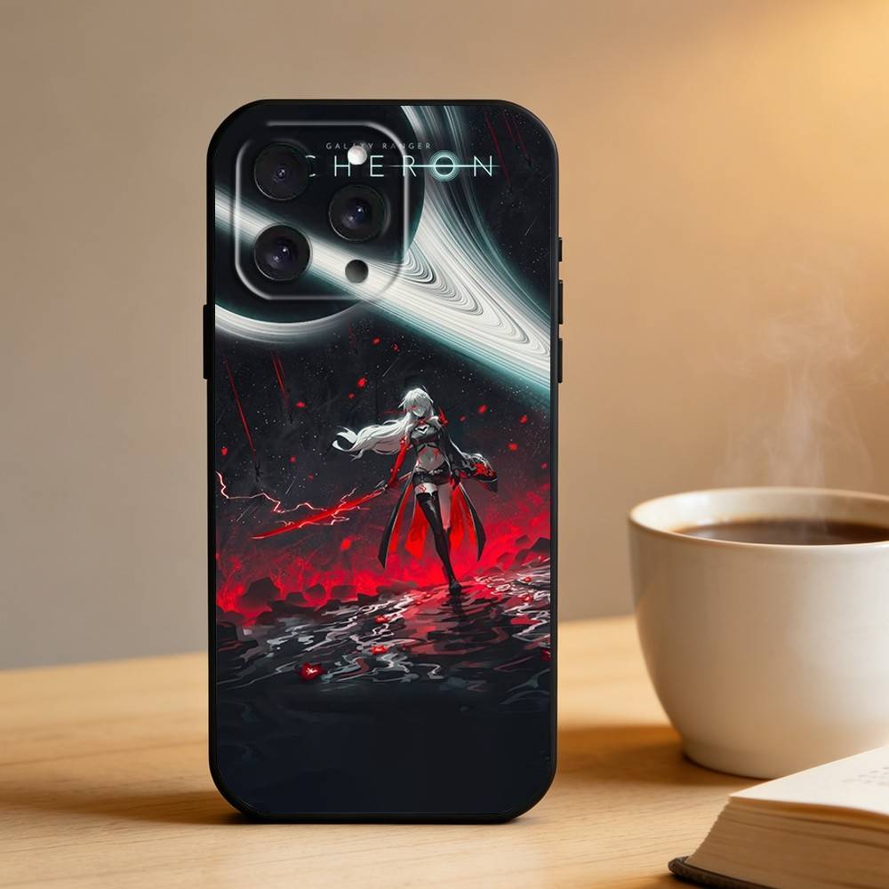 Arlecchino Genshin lmpact  Phone Case For iPhone 16,15,14,13,12,17,Pro Max,Plus Silicone Black Case