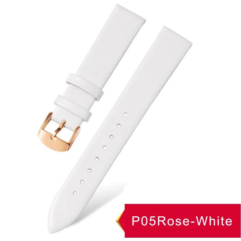 Watch Accessories 12mm-24mm Genuine Leather Watch Band For DW Daniel Wellington Watch Strap Fashion Pink Watchbands