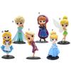 Action Figure Skin-friendly Exquisite Craft PVC Disney Princess Figurine Model Statue for Children