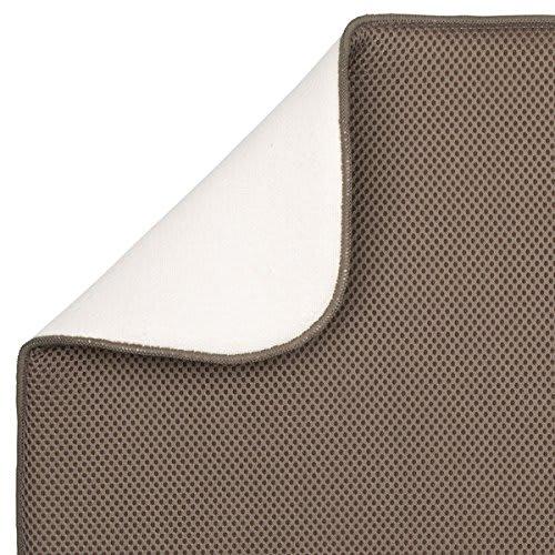 InterDesign iDry Draining Mat, Kitchen, Large, 18.5" x 16.5" (45.72cm x 40.64cm), Mocha, Brown, Ivory, 41243EJ