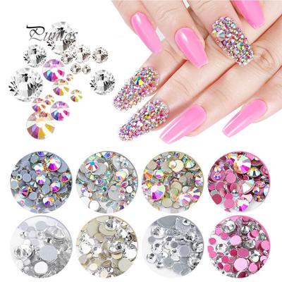 Health Caring 1440Pcs Glitter DIY 3D Flat Nail Art Rhinestone Sequins Decoration Manicure Tips
