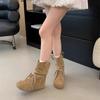Fashion New Popular Suede Casual Boots for Women Fashionable Ankle Boots Short Slip On Flat Shoes Retro Versatile Soft Bottom Lady Boots
