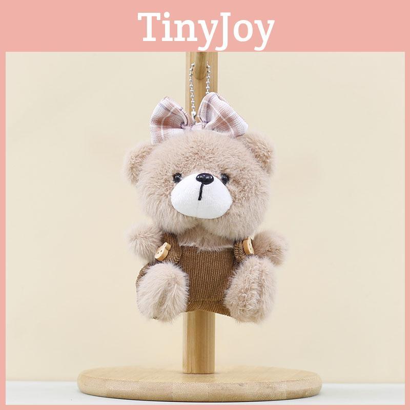 Bear Cartoon Adorable Plush Keychain With Pp Cotton Filling For Bag Decor