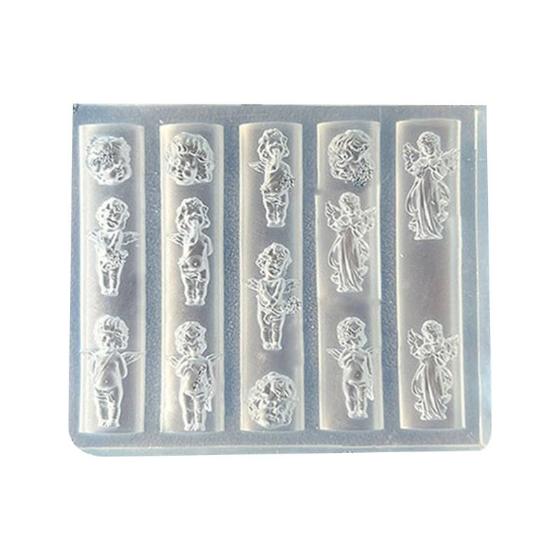3D Angel Figure Silicone Nail Charm Mold For Crafting Unique Resin Nail Art Decorations And Accessories 1