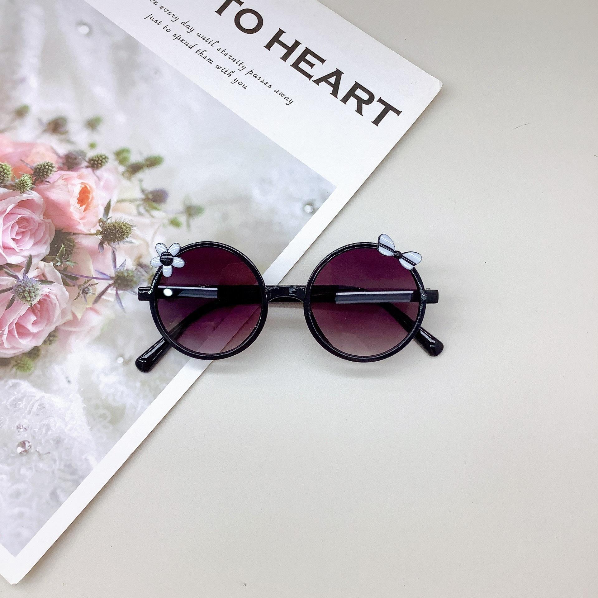 

Детские солнцезащитные очки Защита от солнца Защита от ультрафиолета Милые цветочные солнцезащитные очки для девочек Солнцезащитные очки для мальчиков чёрный