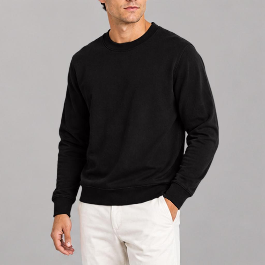 Men's Fall Winter Color Crewneck Sweatshirt Pullover for Cold