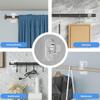Adhesive Curtain Rod Bracket with Spring Clip Hook, for Bathroom Dorm Kitchen