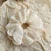 Solid Color Hair Scrunchies French Lace Rubber Bands Fashion Elastic Hair Bands  Women