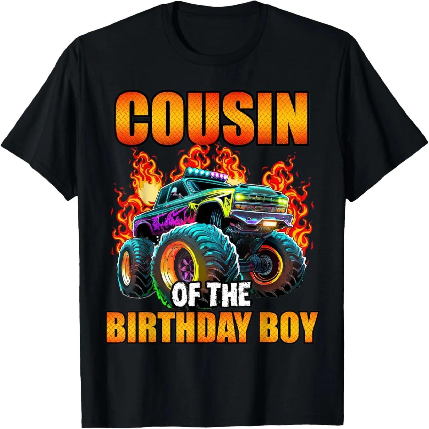 Cousin of the Birthday Boy Monster Truck Birthday Party T-Shirt XXXXXL разноцветный