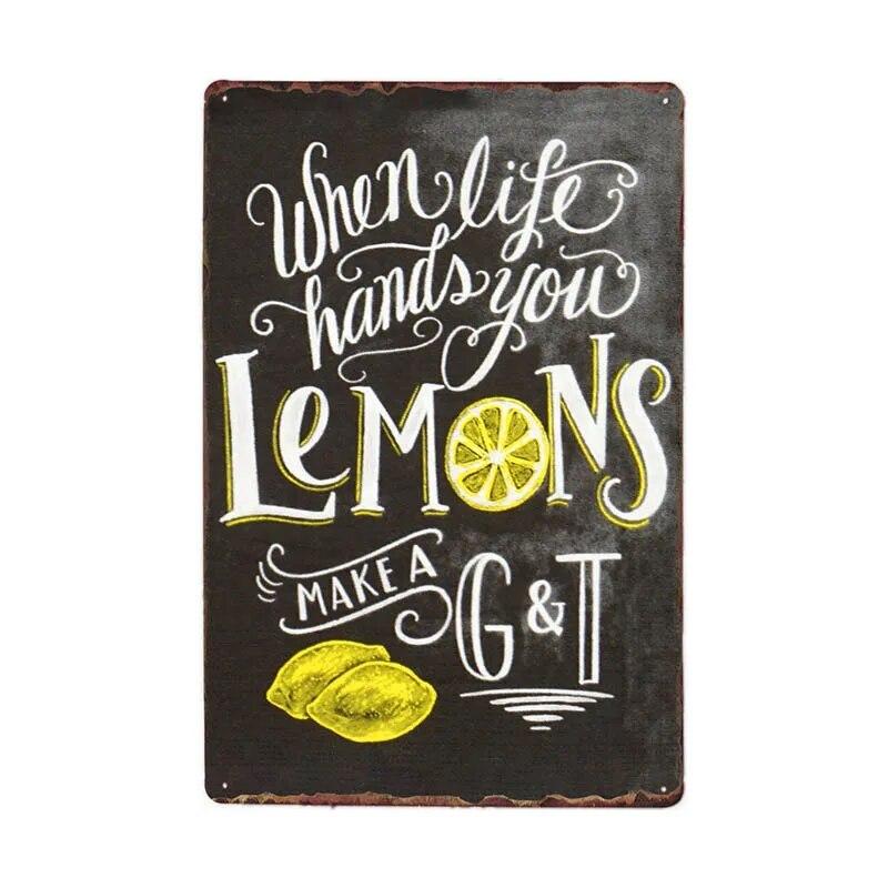 Lemonade Drink Candies Vintage Tin Signs Cafe Bar Pub Retro Wall Decor Metal Poster 20x30cm