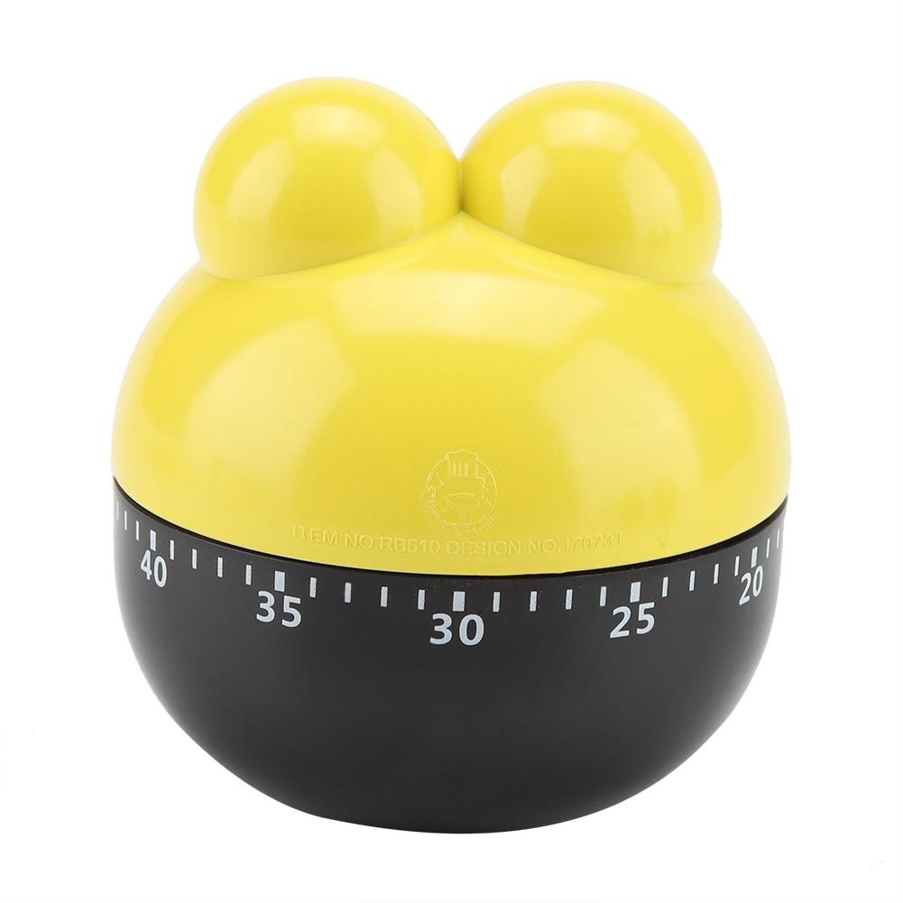 Cartoon Animal Shape Kitchen Timer Mechanical Counters Clock for Cooking Timing Tool(Yellow)