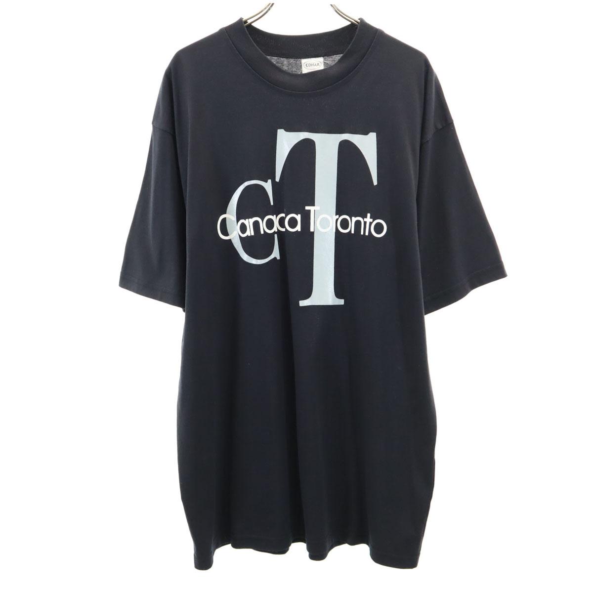 

EDHAR 90s Old Canadian Short sleeve T-shirt XL black Men s Used