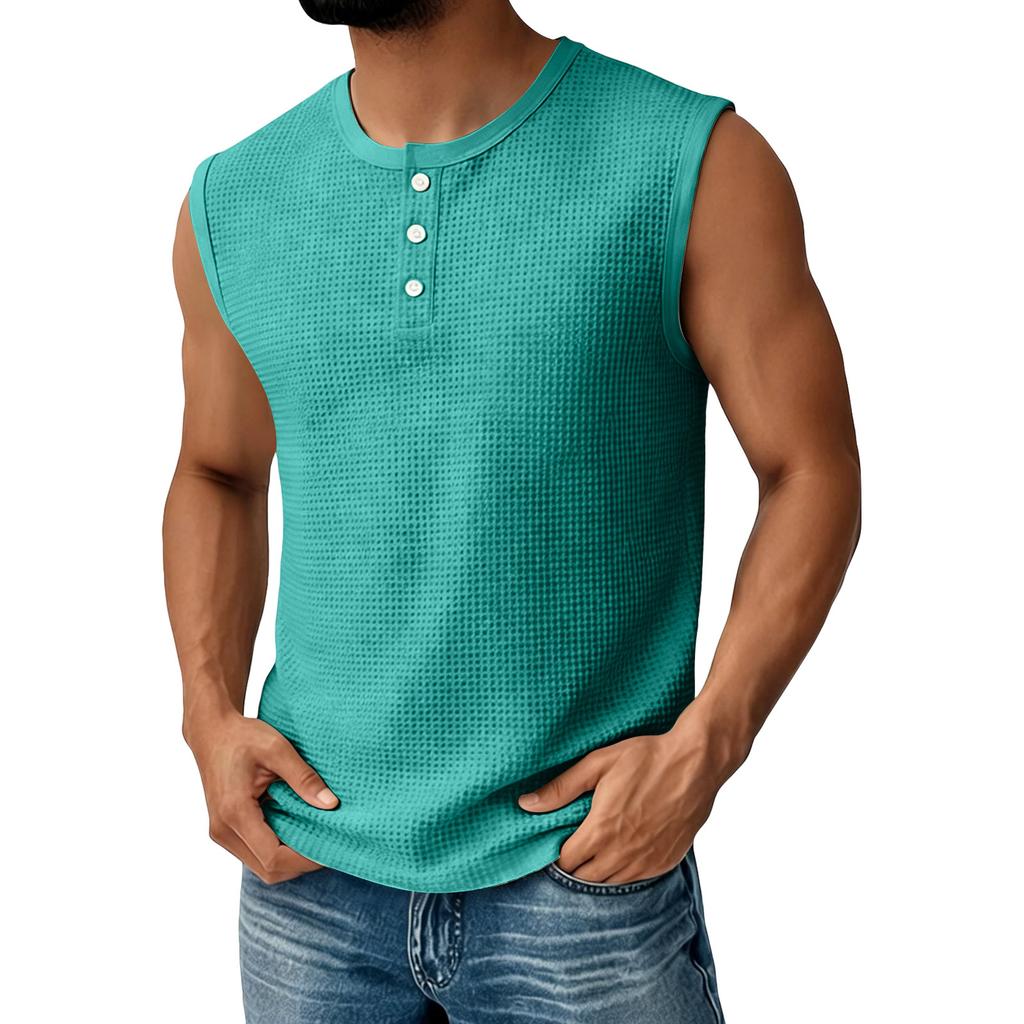 Men's Sleeveless Pocket Vest Men's Casual Fashion Sports Sleeveless Vest
