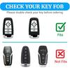 For Ford Key Fob Cover with Keychain, Full Coverage Protection Key Case for 2018-2025 Explorer Fusion Escape Edge Bronco F150 Maverick Mustang