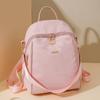 Solid Color PU Backpack Women's Travel Bag Schoolbag