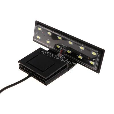LED Aquarium Light Clip On for Nano Fish for Tank Lamp White Lighting Fit for 0.08-0.24 Inch Thickness Wall 220V 6W 12 B 6XDE