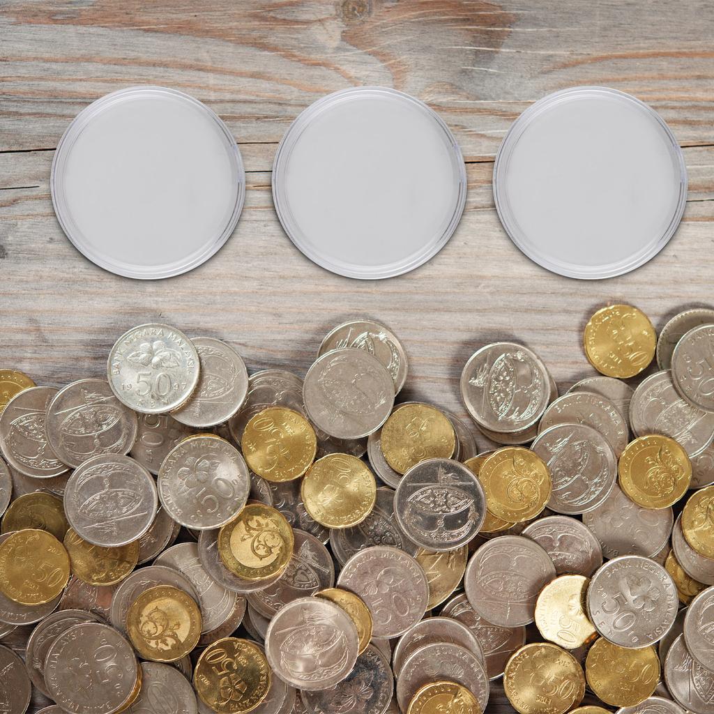 Brand New Parts Suitable Supply Useful Coin Storage Holder Plastic Round Set 100Pcs 39MM Capsule Case Container