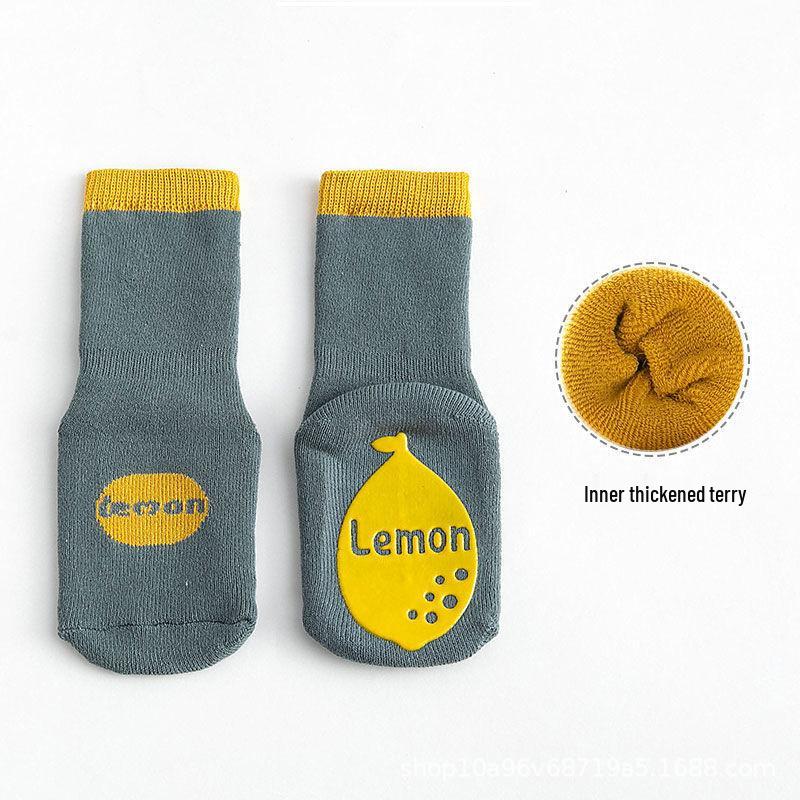Thickened Terry Cotton Baby & Toddler Non-Slip Long Socks for Autumn/Winter - Warm Newborn Floor Socks