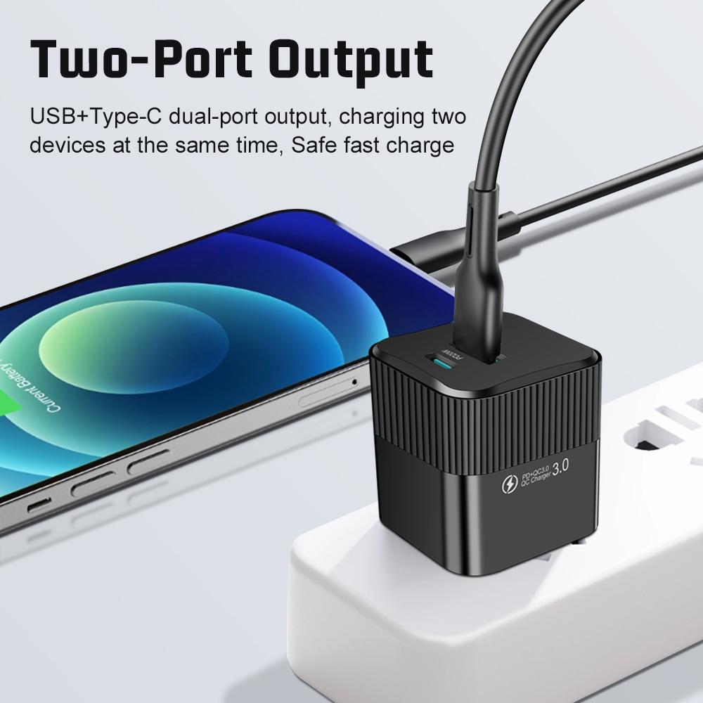 Macaron 25W USB+PD Super Fast Charger - EU/US/KR Standards