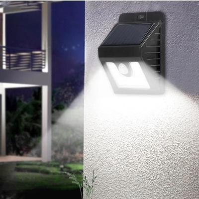 Zestaw 3 solarnych kinkietów LED, 30 diod LED z czujnikiem ruchu, lampa ogrodowa zewnętrzna, wodoodporny korytarz