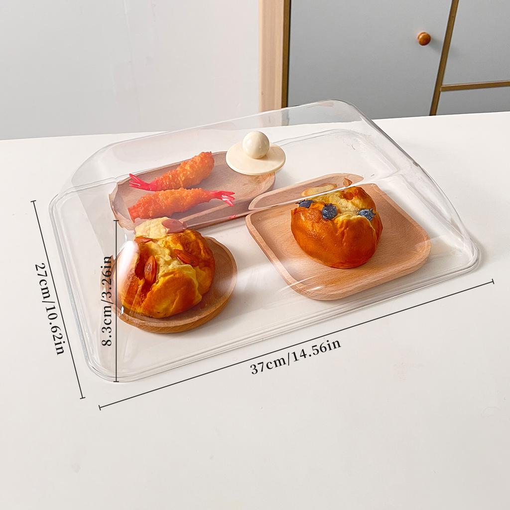 Transparent Plastic Insulation Food Cover Dustproof&Insect Dish Cover Reusable Food Fresh-keeping Cover Kitchen Accessories