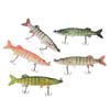 5Pcs Fishing Gears Lifelike Multi Jointed Hard Bait Swimbait Fishing Lures for Freshwater Saltwater Fishing