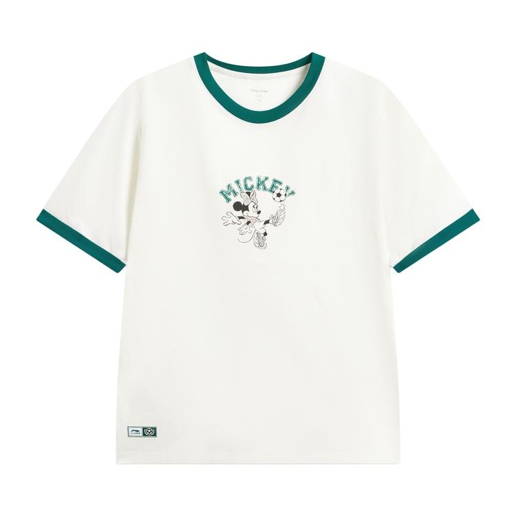 Li-Ning Loose Round Neck Logo Letter Print T-Shirt Women tops AHSW348-1 S