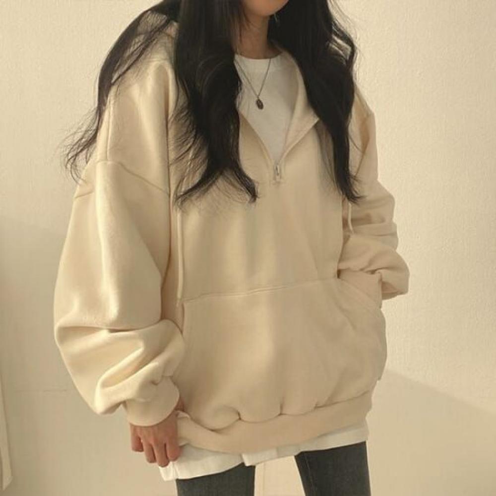Navava Women Casual Loose Fit Long Sleeve Hoodie Sweatshirt Nt2160