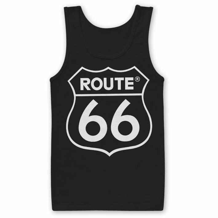 Officially Licensed Route 66 Logo Tank Top Sizes S-XXL S