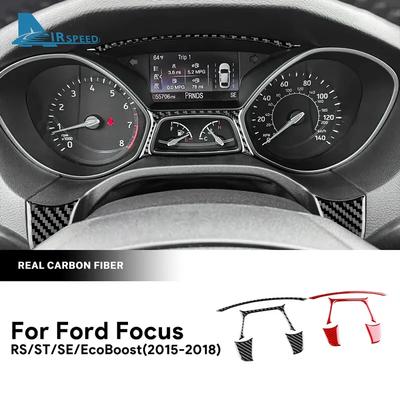 Für Ford Focus SE Ecoboost 2012 2013 2014 2015 2016 2017 2018 Echter Weicher Kohlefaser-Aufkleber LHD RHD Auto Tacho-Rahmen