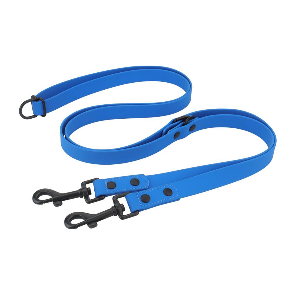 PVC Waterproof Dog Leash Double-headed Pet Leashes Outdoor Walk Training Soft 2 Heads Traction Rope Cross-body