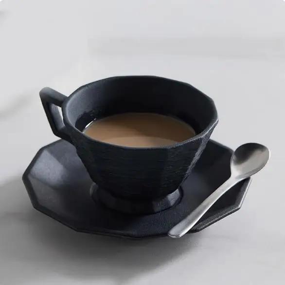 

Набор чашек Керамический однотонный цветной высококачественный изысканный легкий роскошный бытовой многоугольный нерегулярный большой емкости простой современный