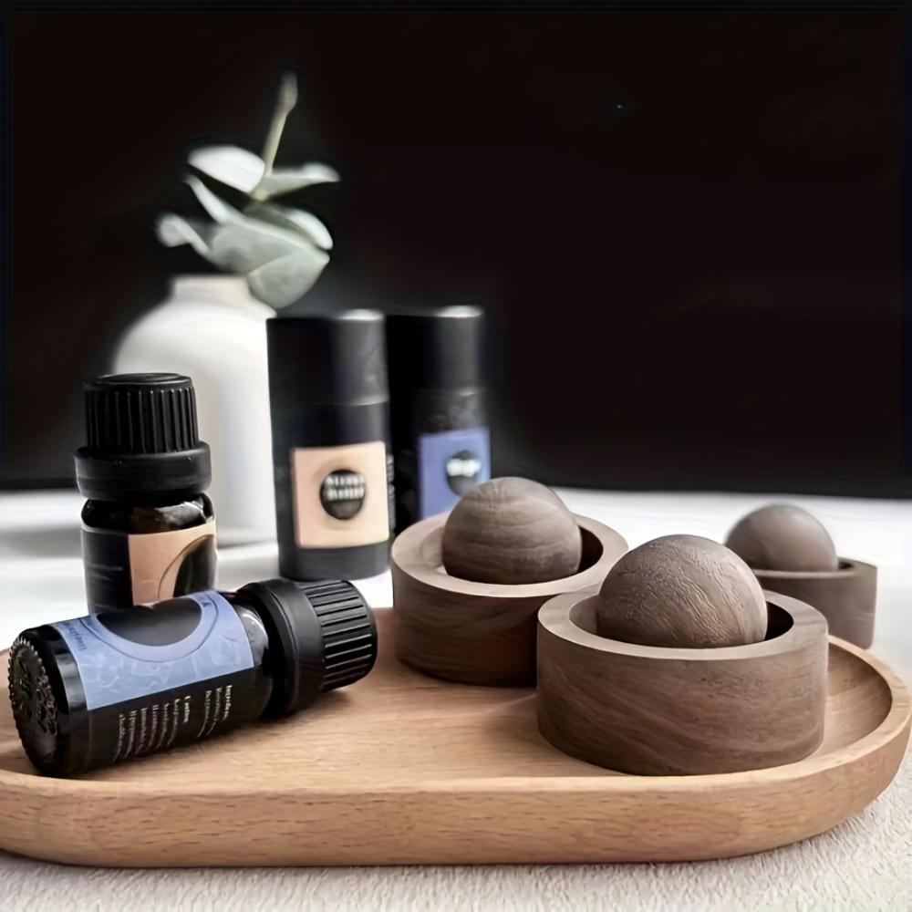 1PC Elegant Wood Aromatherapy Machine, Rotating Design Suitable for Car and Bedroom, Perfect Gift Choice - Improve Air Quality, Home Fragrance