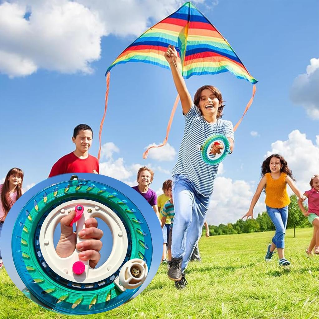 Coehaopike Kite Flying Set of 18cm Locking for Park Reel, 2, 400m, Diameter, Function, Durable, Lightweight, Ergonomic, Long-Term Use, Outdoors,