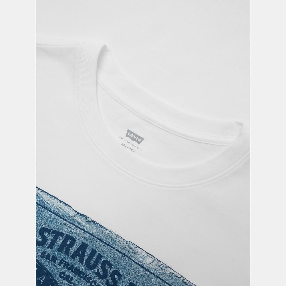 Levis Loose Fit Printed Casual Short Sleeve T-Shirt Men Tops White 16143-1572