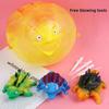 3PCS Kids Funny Dinosaur Animals Inflate Vent Balls Toy Squeeze Soft Ball Balloon Outdoors Party Sports Cute Funny Games Gift