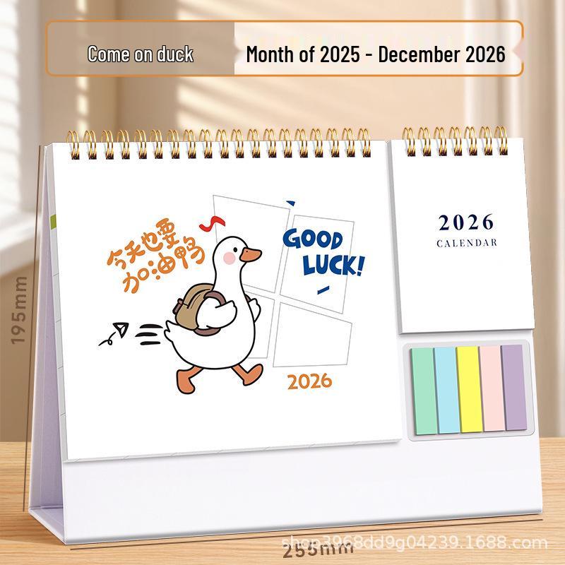 

2026 Year of the Horse Desk Calendar: Simple Monthly Design with Large Grids 2026