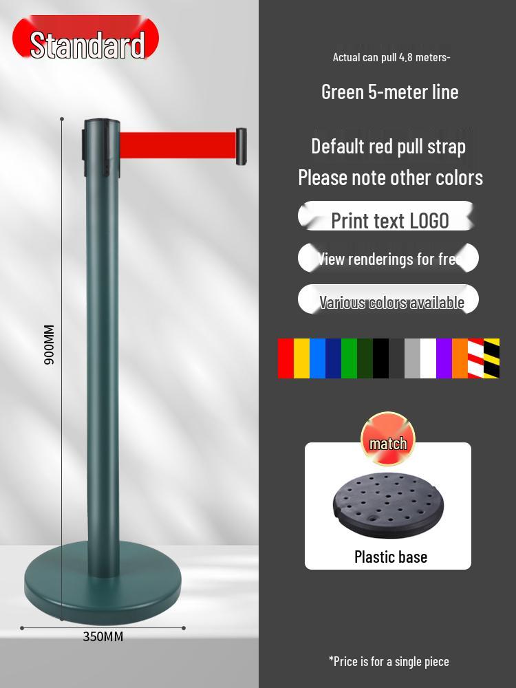 Retractable Queue Barrier Post with Belt