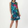 Women's Fashion Beach Dress Sleeveless Round Neck Floral Print Dress