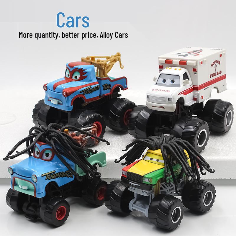 Alloy Race Car Big Foot Long Hair Wrench High Wheel Series Toy for Kids