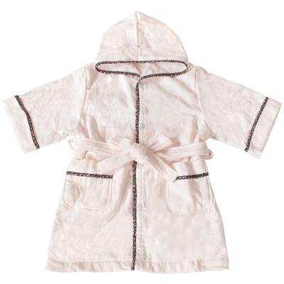 Peignoir/Poncho de bain pour enfants Bloom Imabari, à capuche, tissu éponge, tissu gaze, séchage rapide, 100% coton, fabriqué au Japon, taille petite (Rose)