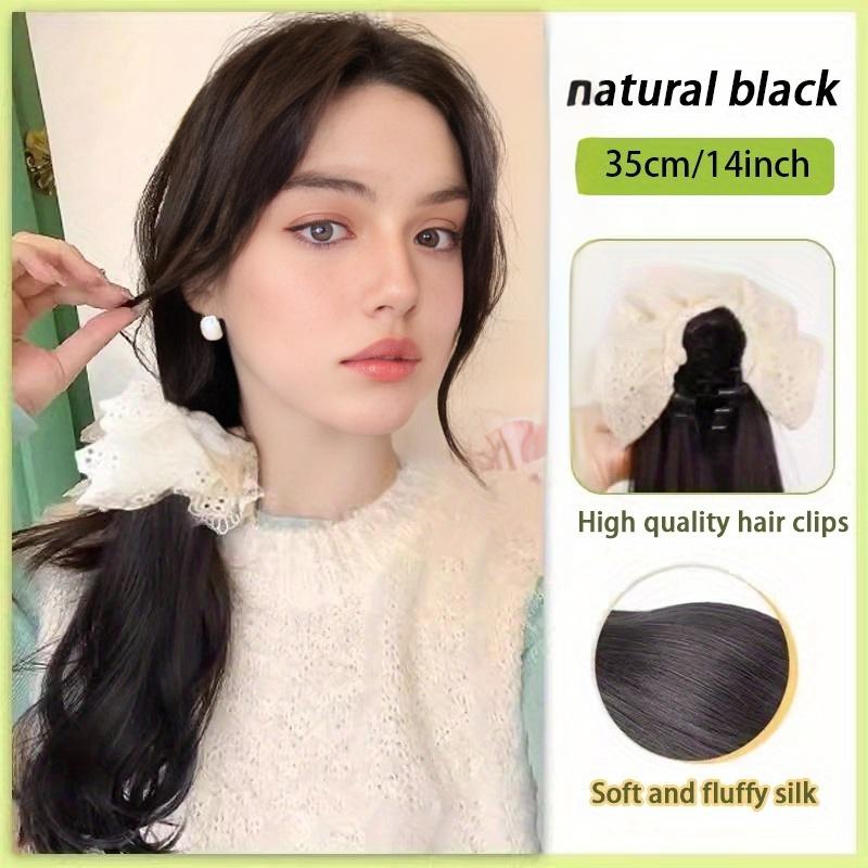 Grasping Clip Slightly Curled Side Ponytail Wig Braid Low Tie Wig Ponytail Natural and Easy To Handle