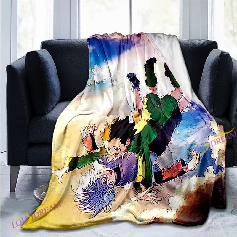 Couverture de dessin animé Hunter X Hunter, literie polaire douce, impression 3D, couette, canapé de maison, Manga japonais, cadeaux pour garçons et enfants