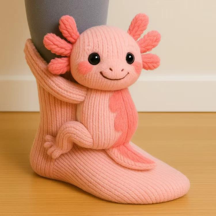 Cozy Christmas Animal Knit Socks for Winter