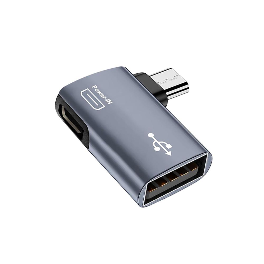 

Host OTG Adapter for Fire TV Stick 90 Degree Left/Right Angle Powered Micro USB to USB OTG Adapter for Android Phone Tablet Right